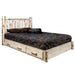 Montana Woodworks Montana Platform Bed w/ Storage Laser Engraved Design Ready to Finish Wolf / California King Beds MWSBPCAKLZWOLF 661890437477