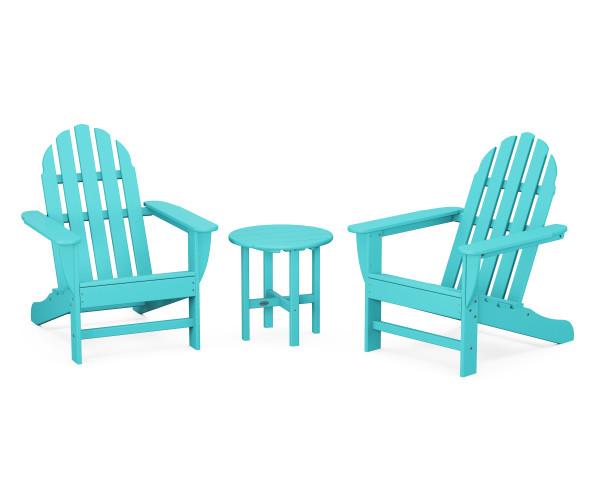 Polywood Polywood Aruba Classic Adirondack 3-Piece Set Aruba Adirondack Chair PWS417-1-AR 190609071225