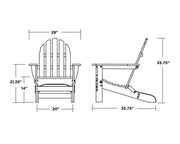 Polywood Polywood Black Classic Folding Adirondack Chair Black Adirondack Chair AD5030BL 845748000505