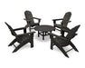 Polywood Polywood Black Vineyard 5-Piece Oversized Adirondack Set Black Adirondack Chair PWS400-1-BL 190609058233