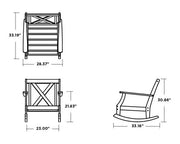 Polywood Polywood Braxton Deep Seating Rocking Chair Rocking Chair