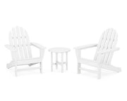 Polywood Polywood Classic Adirondack 3-Piece Set White Adirondack Chair PWS417-1-WH 190609071331