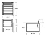 Polywood Polywood EDGE Modular Right Arm Chair Arm Chair