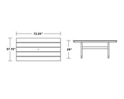 Polywood Polywood Farmhouse Trestle 37" x 72" Dining Table Dining Table