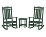 Polywood Polywood Green Presidential Rocker 3-Piece Set Green Rocking Chair PWS166-1-GR 190609007057