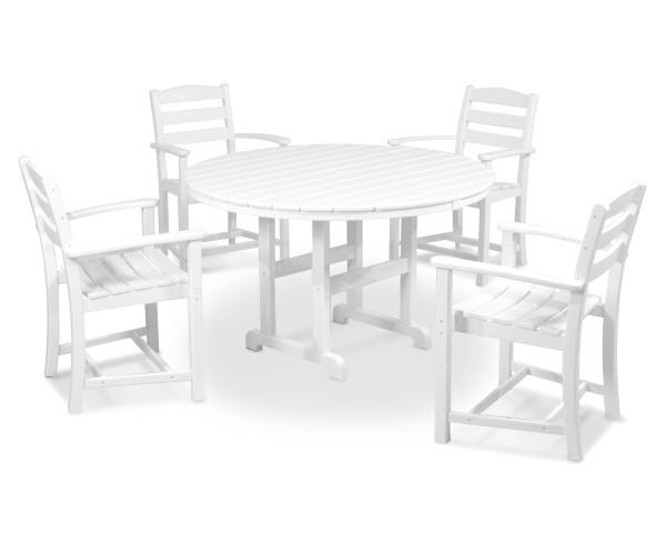 Polywood Polywood La Casa Cafš 5-Piece Dining Set White Dining Sets PWS100-1-WH 845748031615