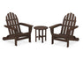 Polywood Polywood Mahogany Classic Folding Adirondack 3-Piece Set Mahogany Adirondack Chair PWS214-1-MA 190609068898