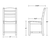 Polywood Polywood Mahogany La Casa Cafš Dining Side Chair Mahogany Chair TD100MA 845748022071