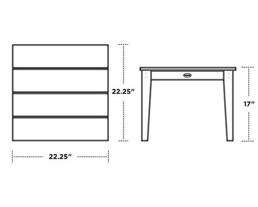 Polywood Polywood Mahogany Newport 22" End Table Mahogany End Table CT22MA 190609025037