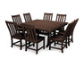 Polywood Polywood Mahogany Vineyard 9-Piece Dining Set Mahogany Dining Sets PWS406-1-MA 190609064289