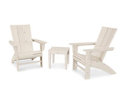 Polywood Polywood Modern 3-Piece Curveback Adirondack Set Sand Adirondack Chair PWS420-1-SA 190609071782