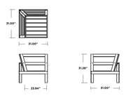 Polywood Polywood Modular Corner Chair Sectional Corner Chair