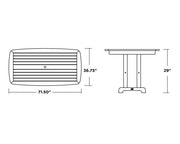 Polywood Polywood Nautical 37" x 72" Dining Table Dining Table