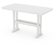 Polywood Polywood Nautical Trestle 38" x 73" Bar Table White Bar Table PLB83-T2L1WH 190609021787