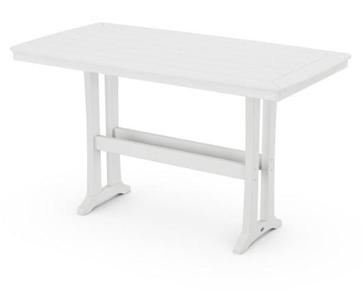 Polywood Polywood Nautical Trestle 38" x 73" Bar Table White Bar Table PLB83-T2L1WH 190609021787