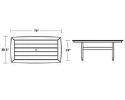 Polywood Polywood Nautical Trestle 38" x 73" Dining Table Dining Table