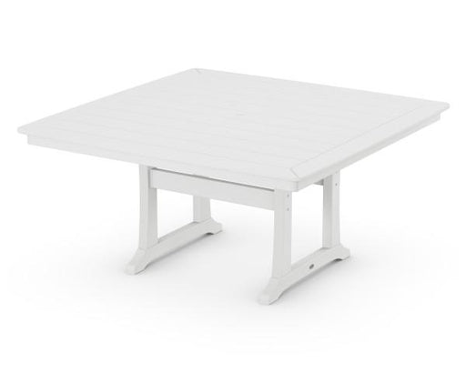 Polywood Polywood Nautical Trestle 59" Dining Table White Dining Table PL85-T2L1WH 190609016899