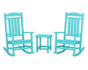 Polywood Polywood Presidential Rocker 3-Piece Set Aruba Rocking Chair PWS166-1-AR 845748089944