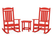 Polywood Polywood Presidential Rocker 3-Piece Set Sunset Red Rocking Chair PWS166-1-SR 190609007064