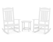 Polywood Polywood Presidential Rocker 3-Piece Set White Rocking Chair PWS166-1-WH 190609007026