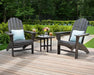 Polywood Polywood Sand Vineyard 3-Piece Curveback Adirondack Set Sand Adirondack Chair PWS418-1-SA 190609071416