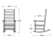 Polywood Polywood Shaker Porch Rocking Chair Rocking Chair