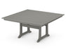 Polywood Polywood Slate Grey Farmhouse Trestle 59" Dining Table Slate Grey Dining Table PL85-T1L1GY 190609016837