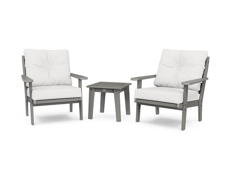 Polywood Polywood Slate Grey Lakeside 3-Piece Deep Seating Chair Set Slate Grey Seating Sets PWS518-2-GY152939 190609143908