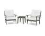 Polywood Polywood Slate Grey Lakeside 3-Piece Deep Seating Chair Set Slate Grey Seating Sets PWS518-2-GY152939 190609143908