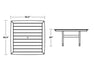 Polywood Polywood Slate Grey Nautical Trestle 59" Dining Table Slate Grey Dining Table PL85-T2L1GY 190609016868