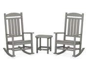 Polywood Polywood Slate Grey Presidential Rocker 3-Piece Set Slate Grey Rocking Chair PWS166-1-GY 190609038525