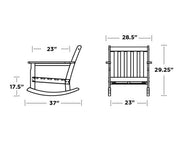 Polywood Polywood Slate Grey Vineyard Deep Seating Rocking Chair Slate Grey / Natural Linen Rocking Chair GNR23GY-152939 190609172304