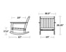 Polywood Polywood Slate Grey Vineyard Deep Seating Rocking Chair Slate Grey / Natural Linen Rocking Chair GNR23GY-152939 190609172304