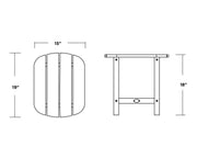 Polywood Polywood South Beach 18" Side Table Side Table