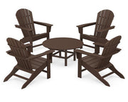 Polywood Polywood South Beach 5-Piece Conversation Group Mahogany Adirondack Chair PWS105-1-MA 190609038389