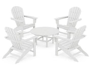 Polywood Polywood South Beach 5-Piece Conversation Group White Adirondack Chair PWS105-1-WH 845748031783
