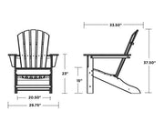 Polywood Polywood Sunset Red Palm Coast Adirondack Sunset Red Adirondack Chair HNA10-SR 845748068482