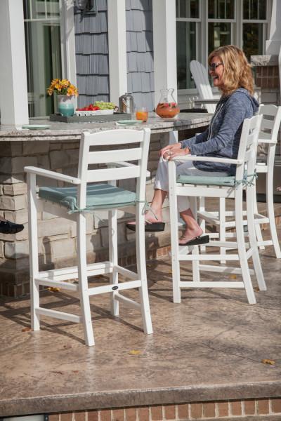 Polywood Polywood Teak La Casa Cafš Bar Arm Chair Teak Arm Chair TD202TE 845748025331