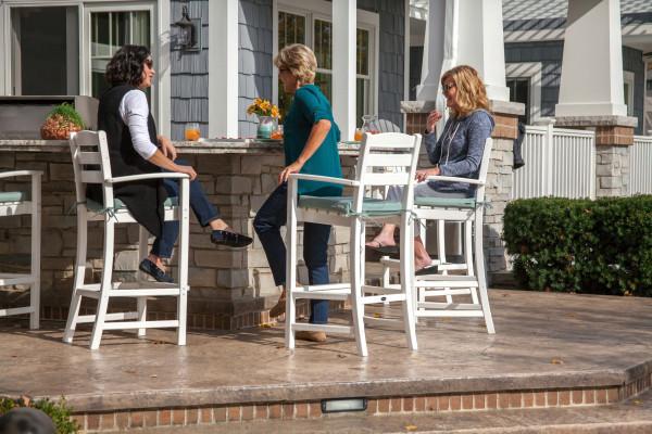 Polywood Polywood Teak La Casa Cafš Bar Arm Chair Teak Arm Chair TD202TE 845748025331