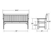 Polywood Polywood Vineyard 60" Bench Bench