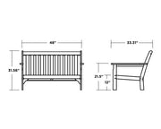 Polywood Polywood Vineyard Deep Seating Settee Seating Sets