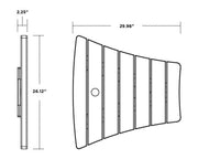 Polywood Polywood White 600 Series Angled Adirondack Dining Connecting Table White Adirondack Table TTD60AWH 190609173820