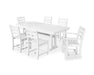 Polywood Polywood White 7 Piece La Casa Dining Set White Dining Sets PWS298-1-WH 190609015199