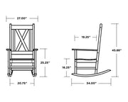 Polywood Polywood White Braxton Porch Rocking Chair White Rocking Chair R180WH 190609112669