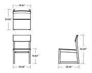 Polywood Polywood White EDGE Dining Side Chair White Side Chair EMD100WH 190609159749