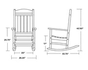 Polywood Polywood White Presidential Rocking Chair White Rocking Chair R100WH 845748014434