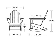 Polywood Polywood White Vineyard Adirondack Rocking Chair White Rocking Chair ADR400WH 190609042188