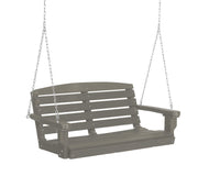Wildridge Wildridge Classic 4 ft. Recycled Plastic Classic Porch Swing Light Gray Poly Porch Swing LCC-202-LG