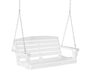 Wildridge Wildridge Classic 4 ft. Recycled Plastic Classic Porch Swing White Poly Porch Swing LCC-202-WH