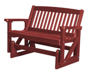 Wildridge Wildridge Classic 4 ft. Recycled Plastic Mission Glider Cardinal Red Outdoor Glider LCC-207-CR